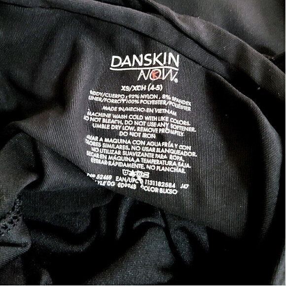 Danskin Long Sleeve Black Leotard Dance Ballet Gymnastics Girls Sz XS - Picture 3 of 3